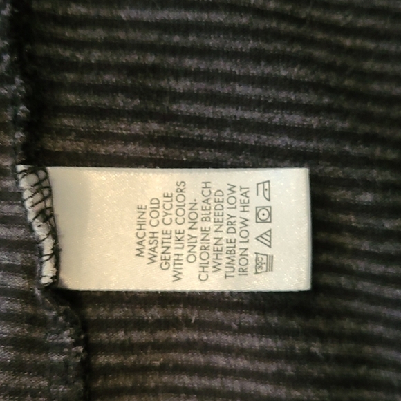 3/$20 Calvin Klein Striped V-Neck Shirt - Picture 3 of 3